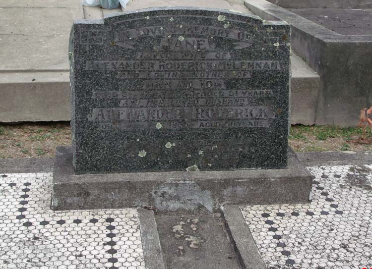 Photo of headstones/Alexander Roderick McLennan hdstn Papakura cem